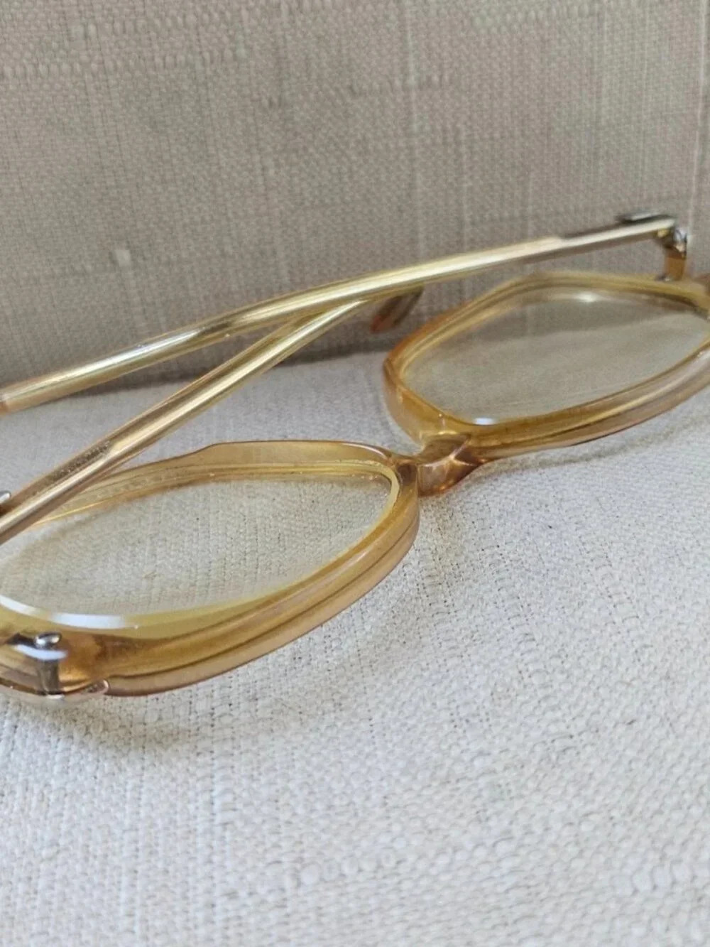 Vintage Jordache Women Eyeglasses Frame Tan Tone Eyewear Glasses Frame France